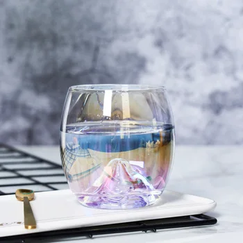 Ins kūrybos vaivorykštė stiklo taurės ašaros Krištolo Taurės Namų spalvinga asmeninį vandens puodelį Japonijos internete raudonojo vyno taurės