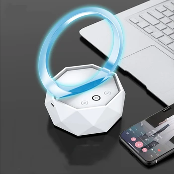 Mini Bluetooth 5.0 Garsiakalbis Baltas Rožinis Mėlynas Spalvotu Led Nakties Šviesos Mobiliojo Telefono Žemų Dažnių Garsiakalbis 